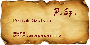 Poliak Szalvia névjegykártya